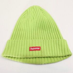 Supreme Overdyed Green Beanie  Neon Green
